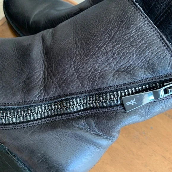 $358 Frye Demi Zip Bootie - Charcoal (Retail $358) - Picture 12 of 13